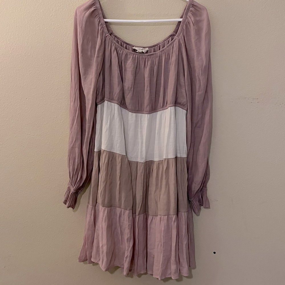 Sweet Wanderer Long Sleeve Dress - Mauve